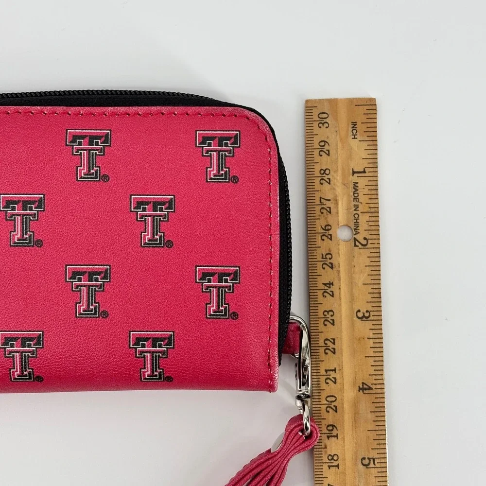 Eagles‎ Wings Texas Tech Red Raiders Red Zip Around Wristlet Wallet NWT NCAA